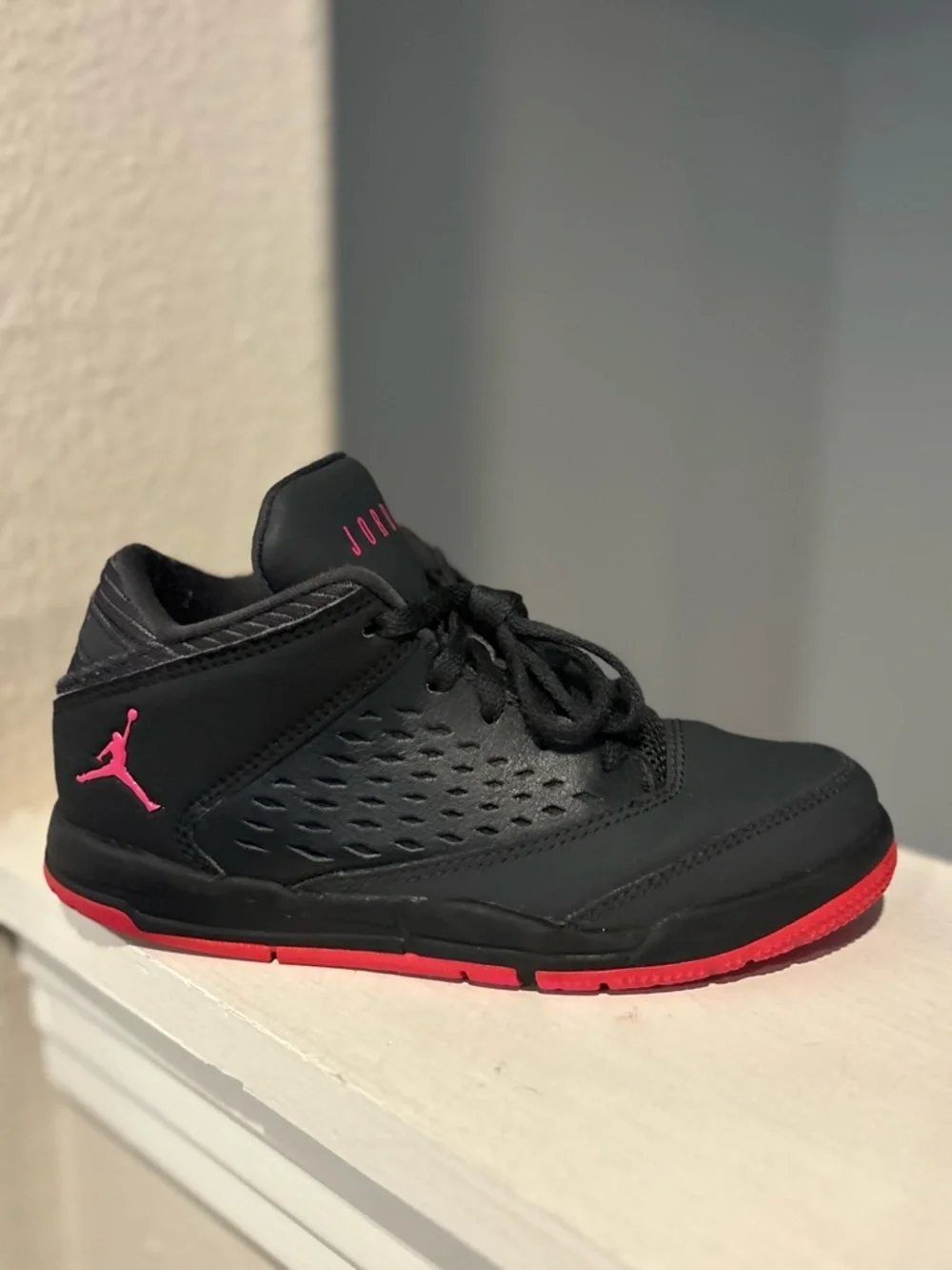 Nike Jordan Flight Origin Black/Fuchsia/ 921199-009 Toddler Size 12C